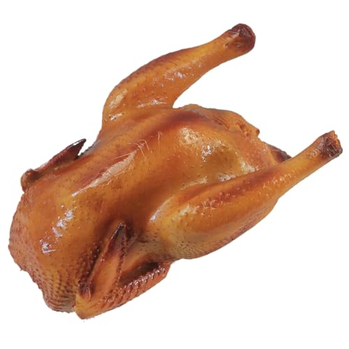 TANGPINGMAO Hühnchen Weihnachten Ornament Lifelike auffällige gefälschte Hühnchen umweltfreundlich weich geräuchert Truthahn wiederverwendbarer falscher Truthahn für Display Requisiten Heimdekoration