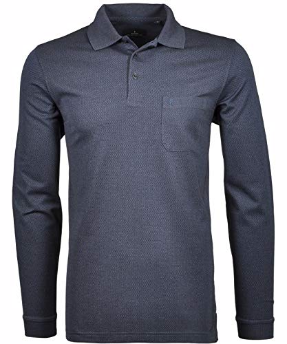Ragman Herren Poloshirt Langarm XXL, Marine-070 Cover