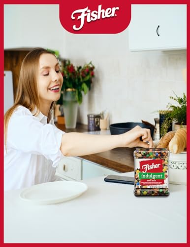 Fisher Snack Indulgent Bulk Trail Mix, 38 oz (Pack of 1), Peanuts, Milk Choco...