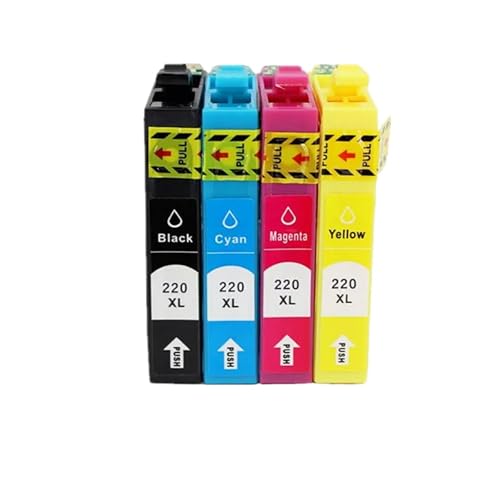 Cartucho De Tinta T220XL Compatible con Epson Workforce WF-2750 WF-2760 WF-2630 WF-2650 XP-424 XP-420 XP-320 Accesorios De Impresora(1SET)