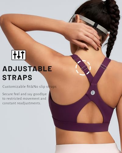 Image of RUNNING GIRL Sports Bra for Women High Support, Molded Cup High Impact Sports Bras with Sewn in Pads Workout Running Bra