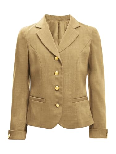 easyforever Kids Girls Blazer Jacket Solid Button Down Long Sleeve Lapel Formal Suit Coat School Uniform Dress Tops3