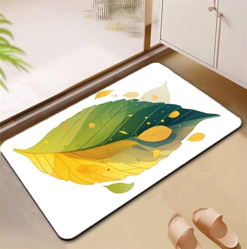 Tapis de bain antidérapant Leaves 50x80cm absorbant pour douche - 2