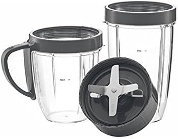 NutriGear Cups & Blade Replacement Set Compatible With NutriBullet | Replacement Parts & Accessories Fits NutriBullet 600w and Pro 900w Blender