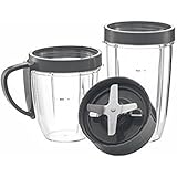 NUTRiBULLET Cups & Blade Replacement Set by NutriGear | NutriBullet Replacement Parts & Accessories | Fits NutriBullet 600w and Pro 900w Blender