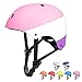 XJD Casco Bici Ideale per Bambini e Adolescenti Caschi MTB Scooter Helmet Ideale per Tutte Le Forme di attività in Bicicletta Certificazione CE (Rosa Viola, M: 55-58cm)