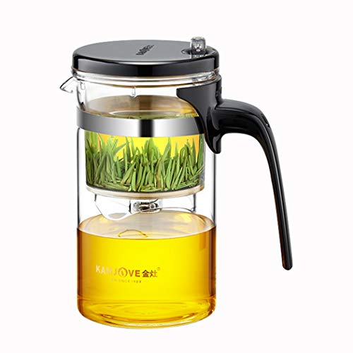 Kamjove Tea Pot Detachable Filter Glass Tea Pot 500ML,16.9OZ Borosilicate Heat Resistant Teapot by kamjove - Used condition - US$15.62