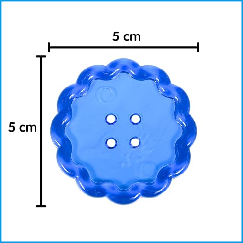 edxeducation Transparent Large Buttons | Mini Jar | Light Table Accessories | For Ages 18m+ | Sensory and Fine Motor Skill Development