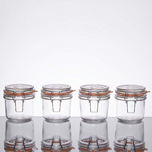 Tablecraft Cjs12 4-Piece Resealable Condiment Jar Set #TOP4