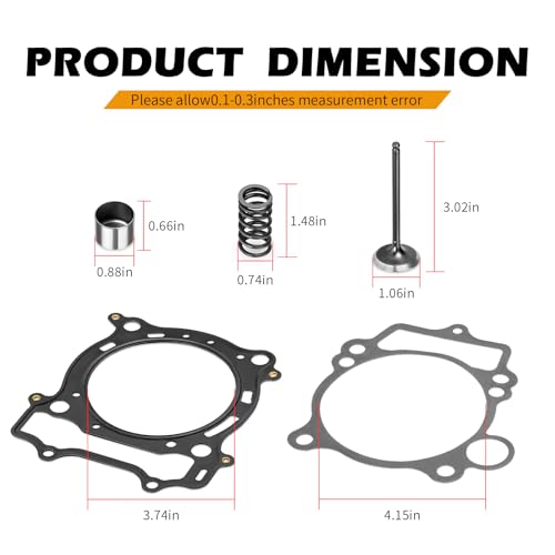 Image of Cylinder Head Exhaust Intake Valve & Spring Gasket Kit for Yamaha YFZ450 2004-2009 WR450F YZ450F 2003-2006