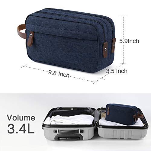 Men's Travel Toiletry Organizer Bag Dopp Kit, Bathroom Bags (Blue Water-resistant) - Image 6
