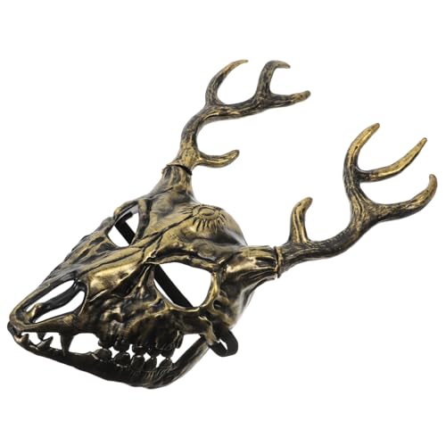 Mascarade et costume animalier Mikinona avec cornes de serf détachables pour adulte