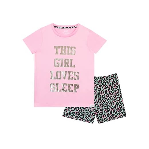 Harry Bear Ensemble De Pyjamas Court Fille Slogan de Sommeil Rose 12-13 Ans