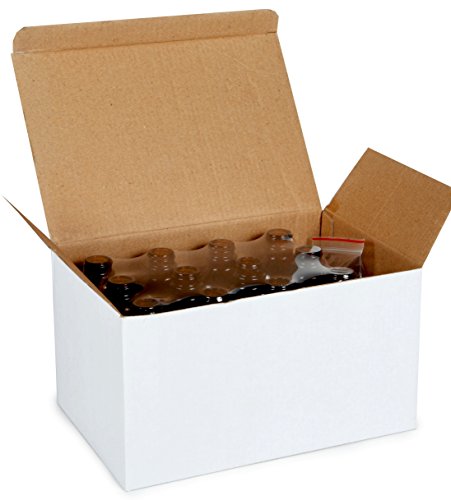 Vivaplex, 12, Amber, 4 oz Glass Bottles, with Lids - Thumbnail 4