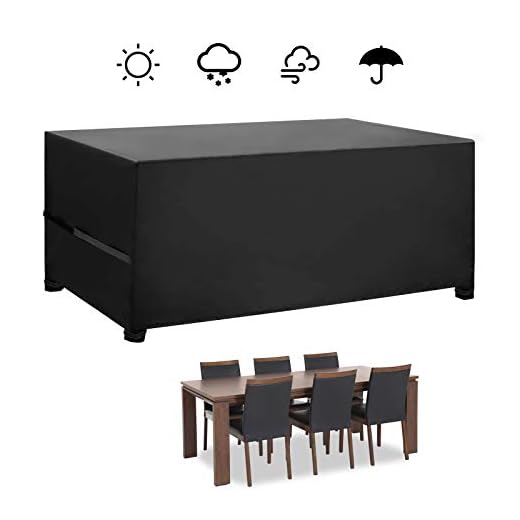 Aitsite Överdrag för trädgårdsmöbler, överdrag för uteplats vattentätt, skydd 420D Oxford tyg möbelskydd vindtät anti-UV för uteplats, utomhus (170 x 94 x 70)