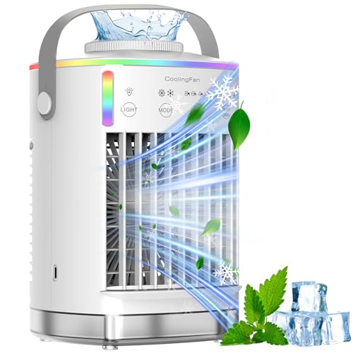 Luchtkoeler, draagbare airconditioner, 4-in-1 mini-airconditioner...