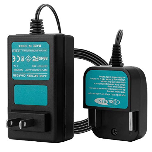 Creabest New Li-ion Battery Charger Compatible with Makita 18V Battery BL1830 BL1815 194205-3 LXT400 BL1850 BL1840 BL1860 (NOT for Ni-MH/Ni-Cd Battery)