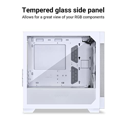 Image of Lian Li Lancool 205M Mesh Mid- Tower Computer Case /Gaming Cabinet - Snow | Support Micro ATX /Mini-Itx | Pre-Installed 2 X 140Mm Argb Pwm Front Fans - G99.Oe744Ms.in - White