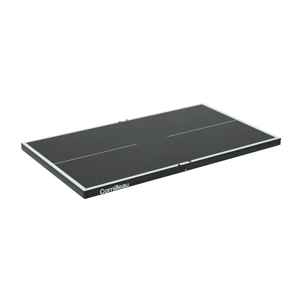 Cornilleau - Mini Table de Ping-Pong Intérieure – Table Compacte Pliable – Plateau Gris 12 mm – Idéale pour Enfants et Adultes – Facile à Ranger et à Transporter