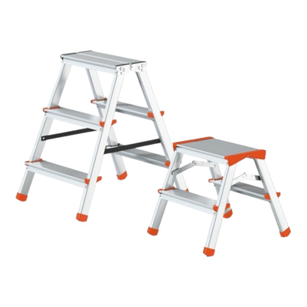 Taburete doméstico de aluminio con pies antideslizantes Tip Tap STEP-UP - 3 escalones