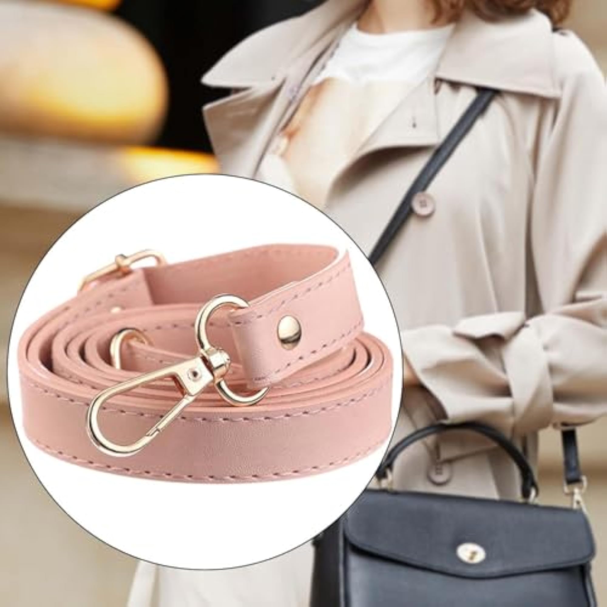 Bag Strap for Cross Body Handbags, Pink