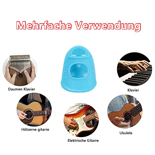 SHULLIN Pack of 30 Guitar Finger Protectors Guitar Finger Protection Covers Silicone Guitar Finger Protection Caps Non-Slip Silicone Finger Case 5 Sizes - Image 4