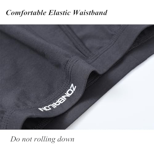 ZONBAILON Men's Dual Pouch Underwear Short Leg Bulge Boxer Briefs Separated Pouch Modal Trunks3