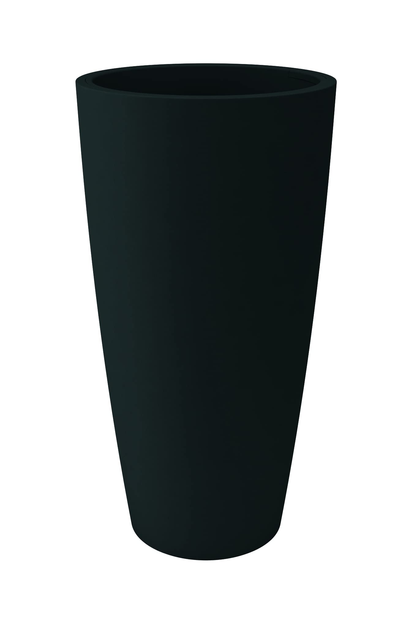 Nicoli Pot DE Fleurs Haut DE Jardin Style 36x70H CM INTÉRIEUR EXTÉRIEUR, sous-Pot Amovible (36X70H CM, Anthracite)