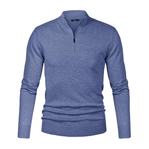 iClosam Pull Col Zippé Homme Cover