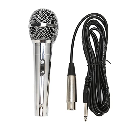 KOSDFOGE Microphone Filaire Type de Bobine Mobile Microphone de Chant Portable pour Réunion KTV À Domicile 9,8 Pieds
