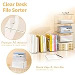 4Pcs Clear Acrylic Desk File Sorter, Desktop File Organizer - Image 3