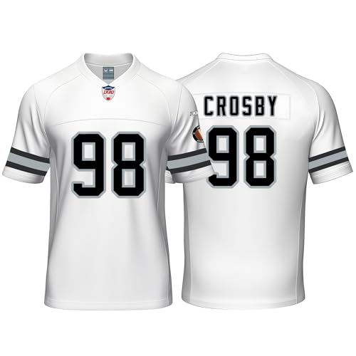 Custom Women Football Maxx Stitched T-Shirt for Sports Fan Crosby White No Brand/Logos