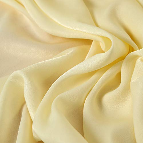 Sherway 2 Panels 4.8 Feet X 10 Feet Ivory Thick Satin Backdrop Drapes, Non-Transparent Soft Window Curtains For Wedding Party Ceremony Stage Décor #TOP5