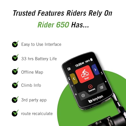 Bryton Rider 650 2.8 Inch Color LCD Touchscreen GPS Bike/Cycling Computer, Preloaded USA Map, Compatible with Bike Radar, 33hrs Long Battery Life, Navigation with Turn-by Turn Follow Track Waterproof - Thumbnail 6