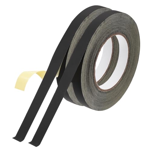 Image of MECCANIXITY 2Pcs Insulating Acetate Roll Cloth Adhesive Tape, 0.6in x 98ft Black Electrical Heat Resistant Fabric Tape for Laptop Electric Automotive Guitar Repair Wire Harness
