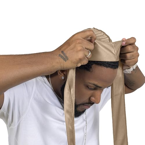 ForceWave 2 Pieces Silky Durag Pack for Men Women Waves, Premium Satin Deluxe Du-rag