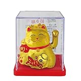 サントス 招き猫 開運ソーラー招き猫 開運鯉のぼり 約4.9×5.5×6.2cm 金 SA-549-10