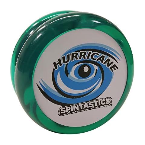 Spintastics Hurricane Yo-Yo - Classic Wooden Axle Looping YoYo (Green) Cover