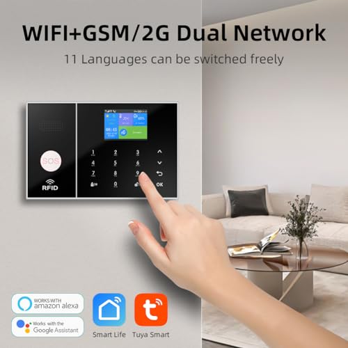 XNY WiFi Home Alarm System, Wireless Burglar Alarm System for Home Security with APP Alert 16-Piece-Kit (Motion Detector - Image 2