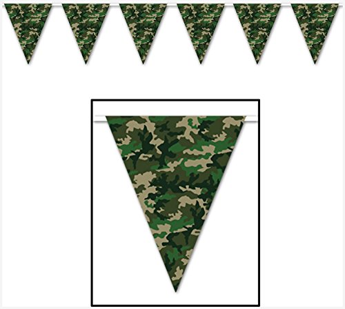 Camo Flag Pennant Banner Party Accessory (1 count) (1/Pkg)