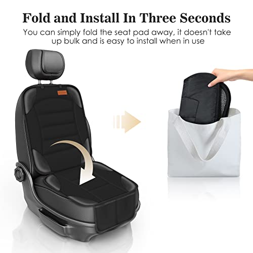 Siivton Car Seat Protector Seat Protector For Child Car Seat Seat Cushion For Leather And Fabric Seats, 2 Mesh Pockets, Non-Slip Backing, Carseat Protectors For Vehicles, Baby, Pets (2 Pack) #TOP2