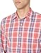 Amazon Essentials Men's Long-Sleeve Casual Poplin Shirt, Washed Red Windowpane, Medium