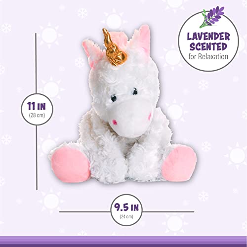 Warm Pals Microwavable Lavender Scented Plush Toy Stuffed Animal - Magical White Unicorn #TOP4