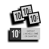 Vending Machine Coin Slot Change Decal 10 Ten Cent