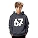 67 sweatshirt 67 Hoodie Kids Funny Six Seven 6 7 Meme Printed Long Sleeve Cute Sweatshirt Boys Girls Comfy Fashion Sweater Grey 3-4 Years