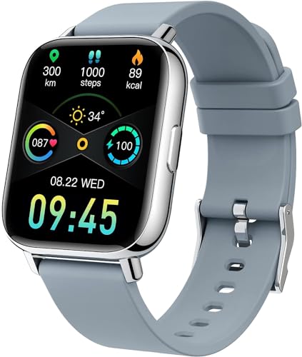 Reloj Inteligente Hombre Mujer, 1.91'' Smartwatch con Llamadas Bluetooth, 110+ Modo Deportivos Pulsera Actividad con Pulsómetro/Monitor de Sueño/Podómetro,Impermeable IP68 Smart Watch para Android/iOS