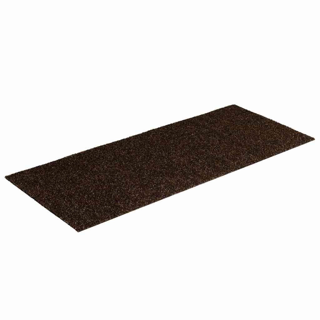 Lot de 15 tapis d'escalier autocollants, 60 x 25 cm, marron