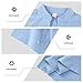 RALUEMID Men's Henley Shirts Casual Short Sleeve Button Cotton Tee Fashion Classic Tee T-Shirt with Pocket 01-Light Blue Large