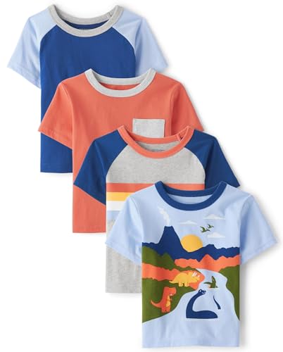 Image of The Children's Place Baby Boys' and Toddler Short Sleeve Crew Neck Tees