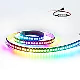 led strip 1 5v Breite Anwendung: Ws2812b 144 led strip programmierbar ist perfekt für die Innendekoration: Schlafzimmer, Küche, Esszimmer, Wohnzimmer, Treppen, Hotels, KTV, Bar, Spielzimmer, Computer, etc. Besonders für Feiertage und Veranstaltungen wie Weihnachten, Halloween, Party, Hochzeit.